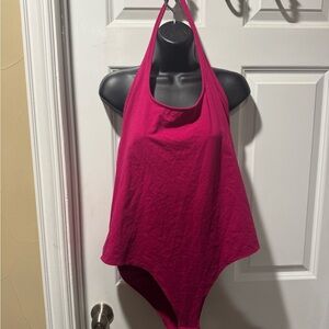 Target Fuchsia Halter Bodysuit